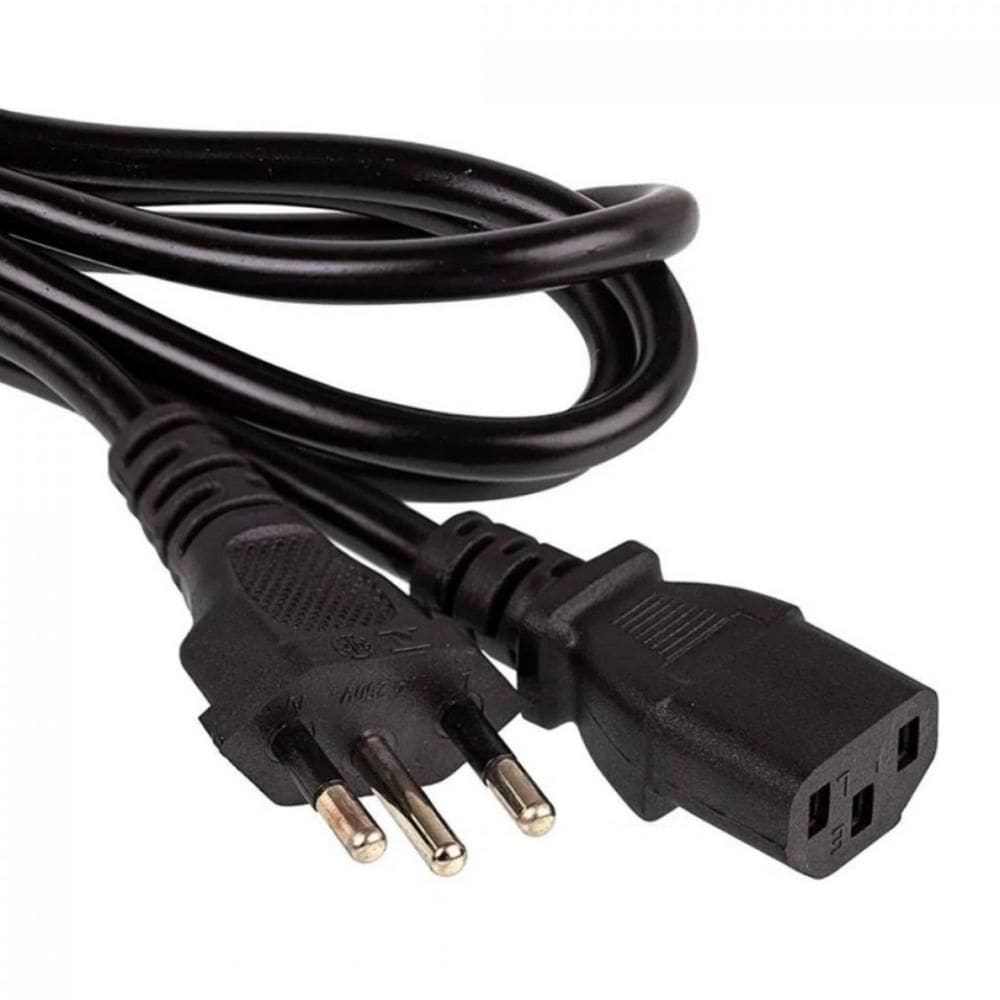 Cabo de Força 1,8 metro - Tripolar - NBR 14136 - 0,75mm / 10A - CBF.349