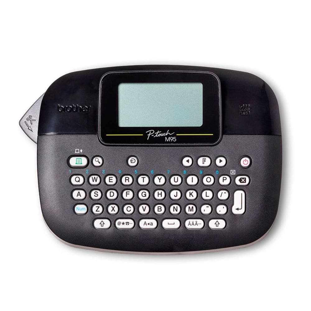 Rotulador Eletrônico Brother PT-M95BK - Tela LCD - para Fitas M Não Laminadas - Preto