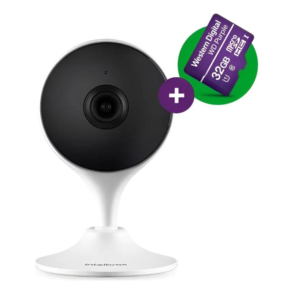 Câmera de Segurança IP Interna Intelbras IM3 C - Wi-Fi - Full HD - Babá Eletrônica - MicroSD 32GB