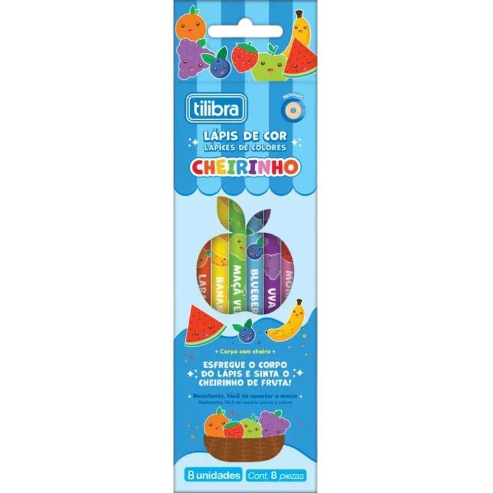 Lápis De Cor Cheirinho 8 Cores Aromas De Frutas Tilibra
