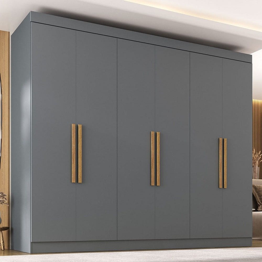 Guarda-Roupa Casal German 6 Portas 2 Gavetas Onix - Maxel
