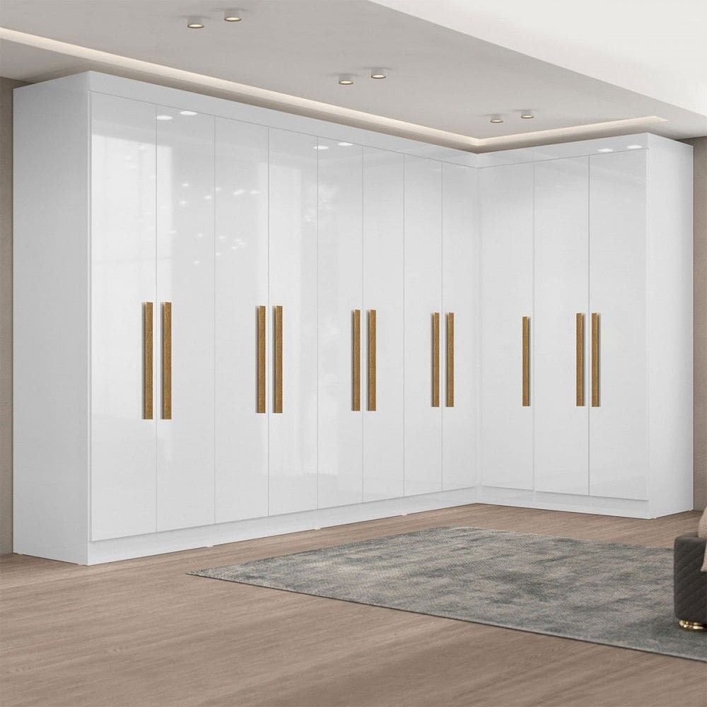Guarda-Roupa Modulado German 11 Portas 4 Gavetas Branco - Maxel