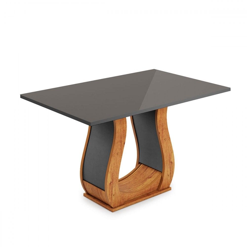 Mesa de Madeira Los Angeles Marrom/Cinza - Viero Móveis