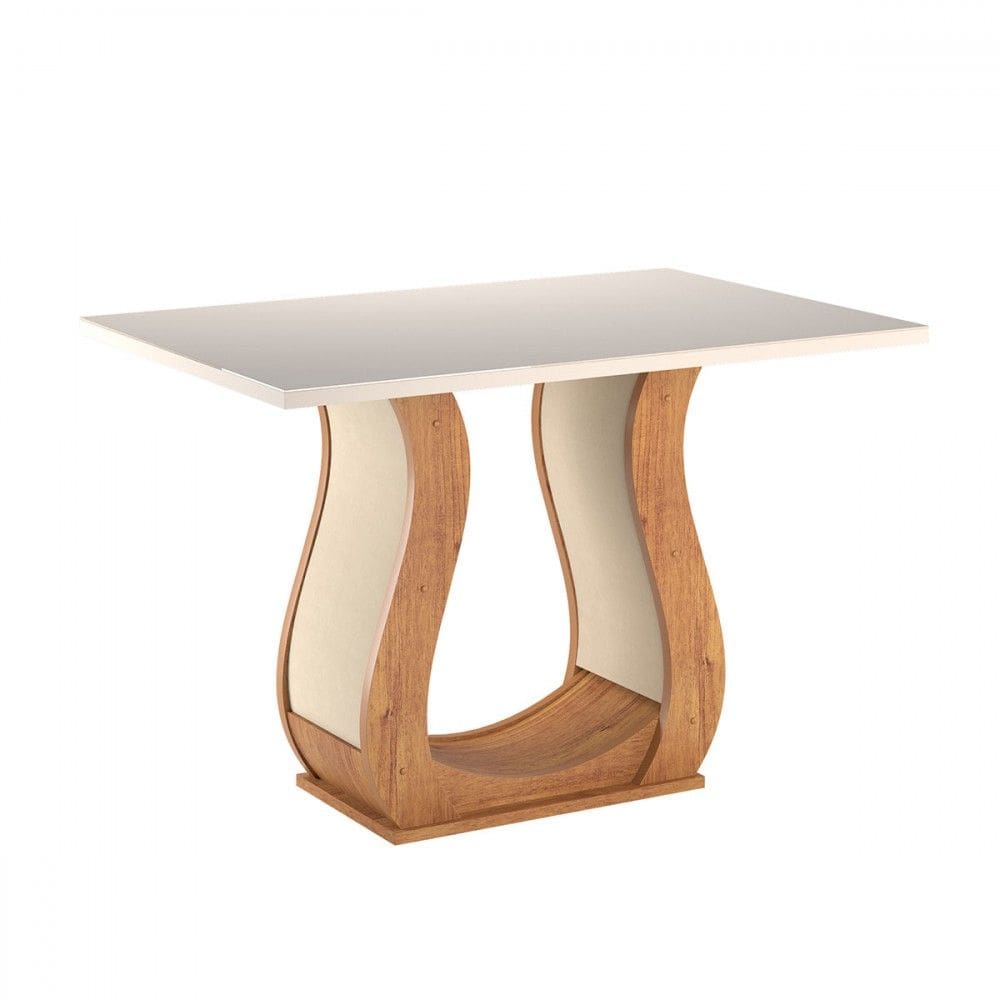 Mesa de Madeira Los Angeles Marrom/Blonde/Pastel - Viero Móveis