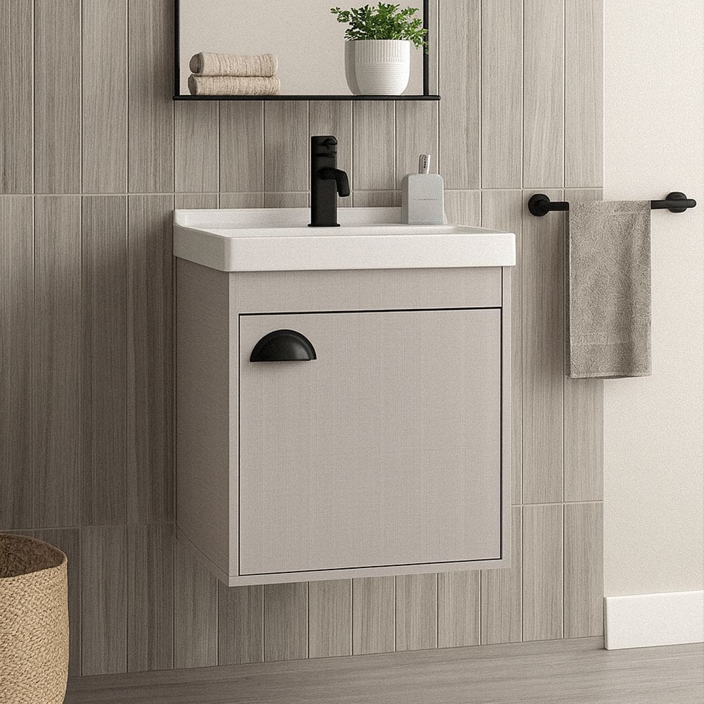 Gabinete Armário para Banheiro 40cm MDF com Cuba - Cremona Lineo