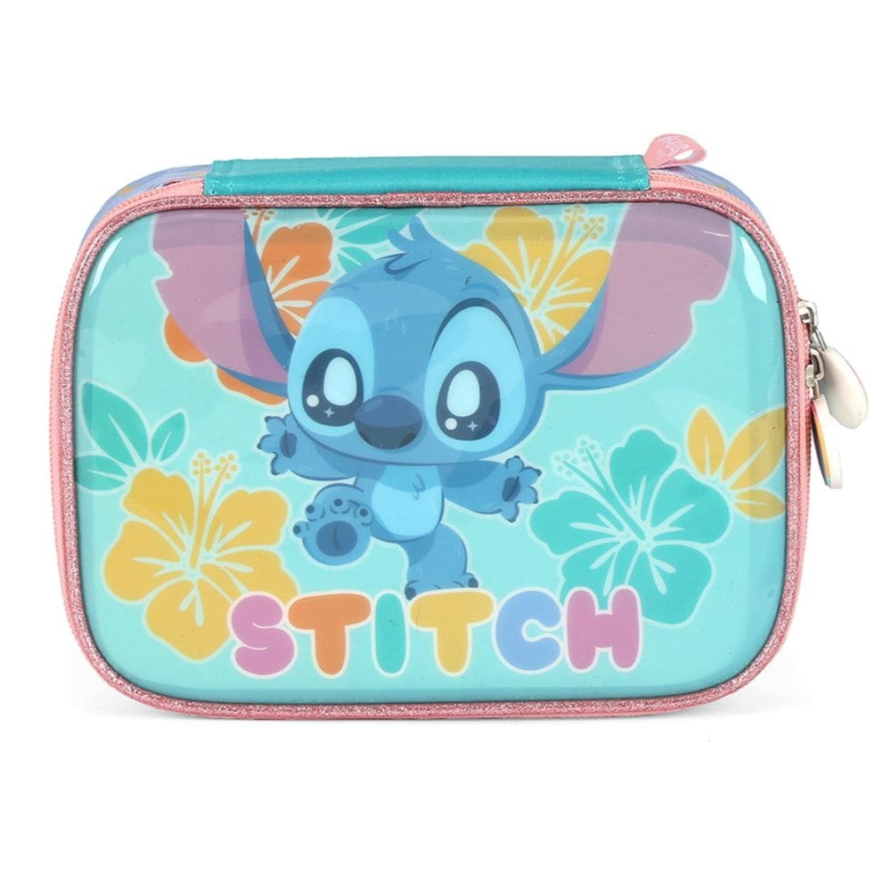 Estojo Box Escola Juvenil Menina Lilo Stitch Turquesa Luxcel