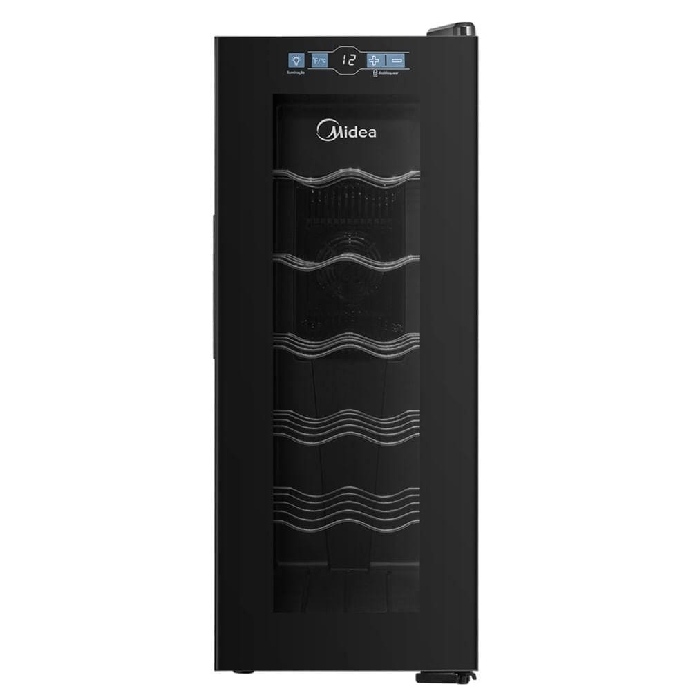 Adega de Vinhos Midea para 12 Garrafas com até 18°C - MDRW066