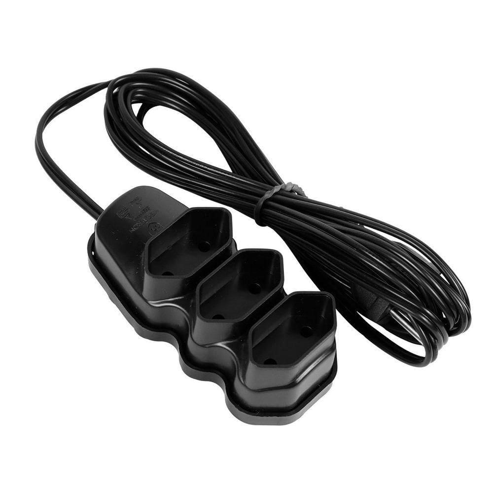 Extensão Elétrica 3 Tomadas Pl 3m Preta