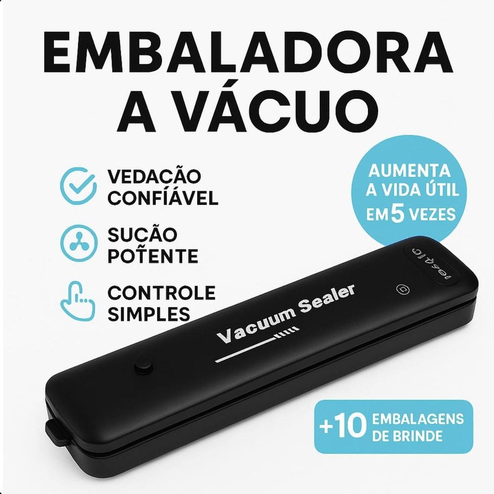 Seladora Elétrica De Alimentos Bivolt Compacta Portátil