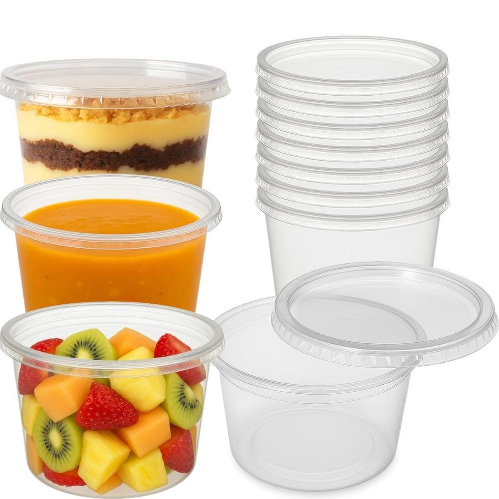 Pote Com Sobretampa Transparente 350Ml 25 Un Bello Festas