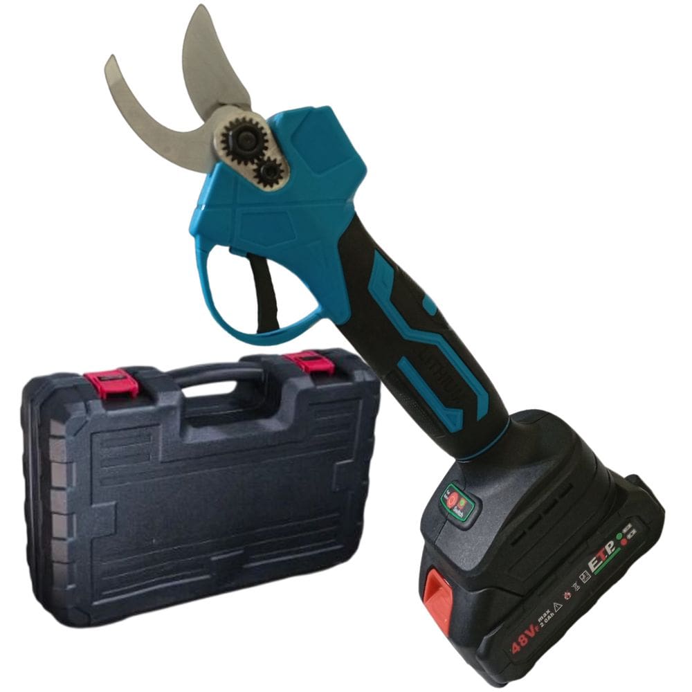 Tesoura Eletrica Corta Poda Galho Arvore Plantas Recarregavel Sem Fio Jardinagem Jardim Tesourao de Poda