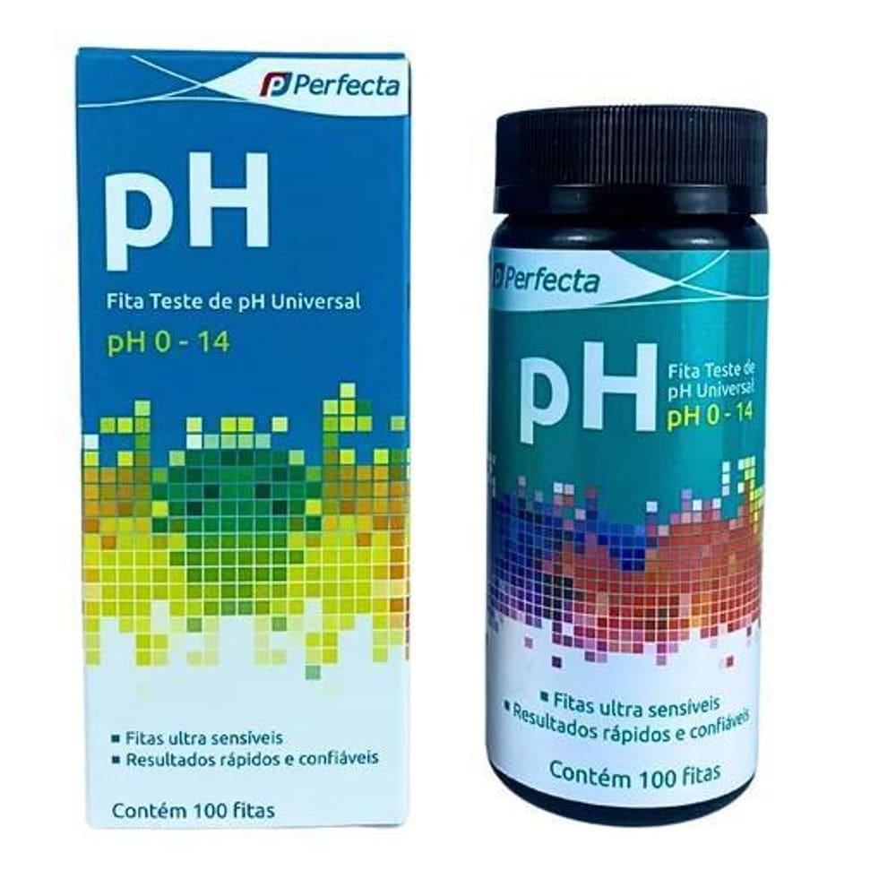 Fita Papel Indicador Ph 0-14 C/100 Testes Tiras Piscina