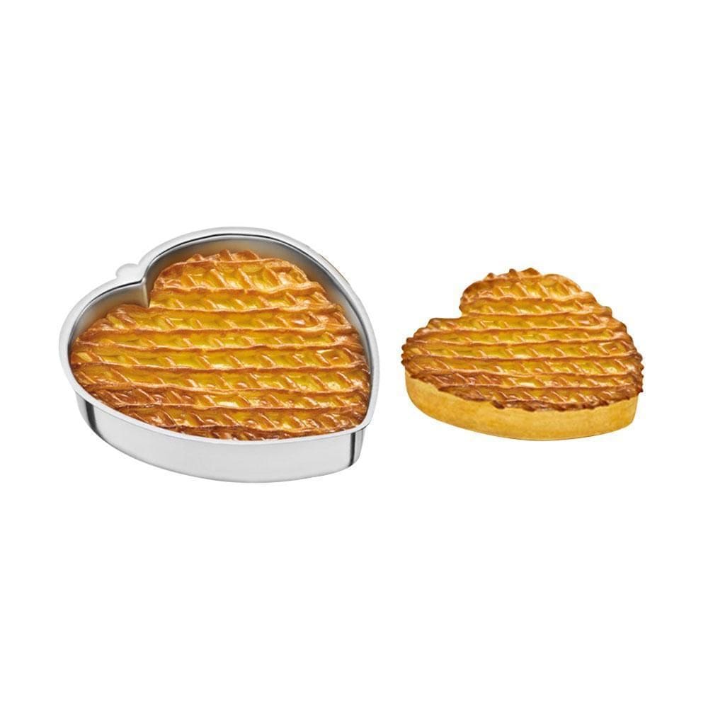 Forma Assadeira Bolo Coração Em Alumínio 2,4L Alumínio Abc