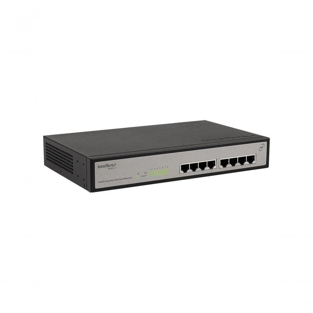 Intelbras Switch 8p Sf802af 10-100 Mbps Poe Ativo