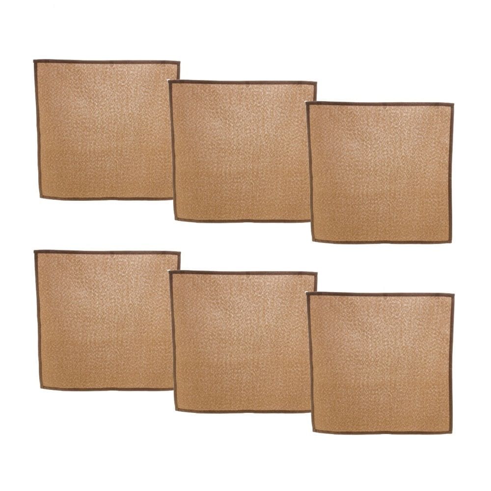 Cj 6 Guardanapos de Tecido Linho Lévis Bege 40x40cm Lyor