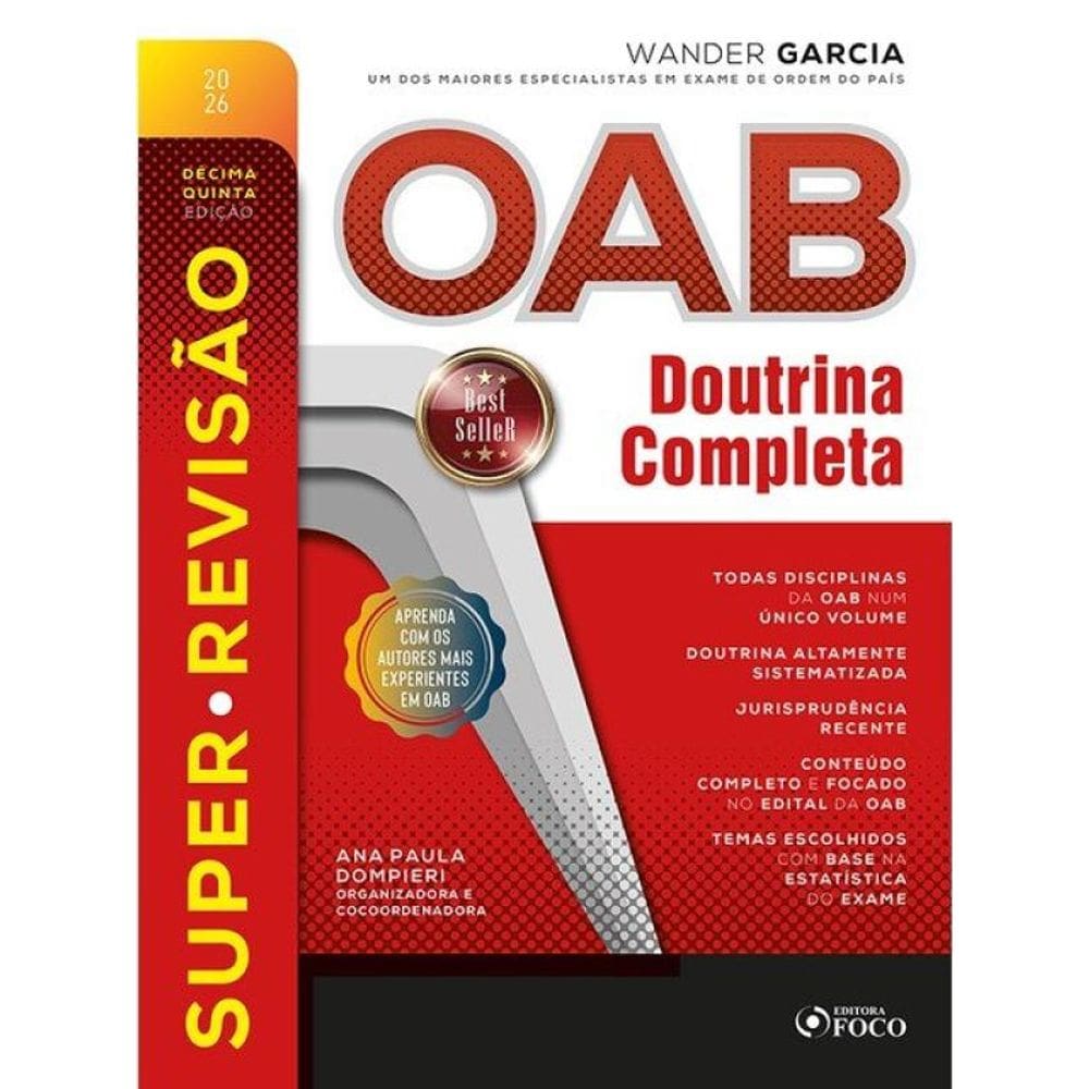 Super Revisão Oab 2026 - Doutrina Completa - 15ª Ed - 2026
