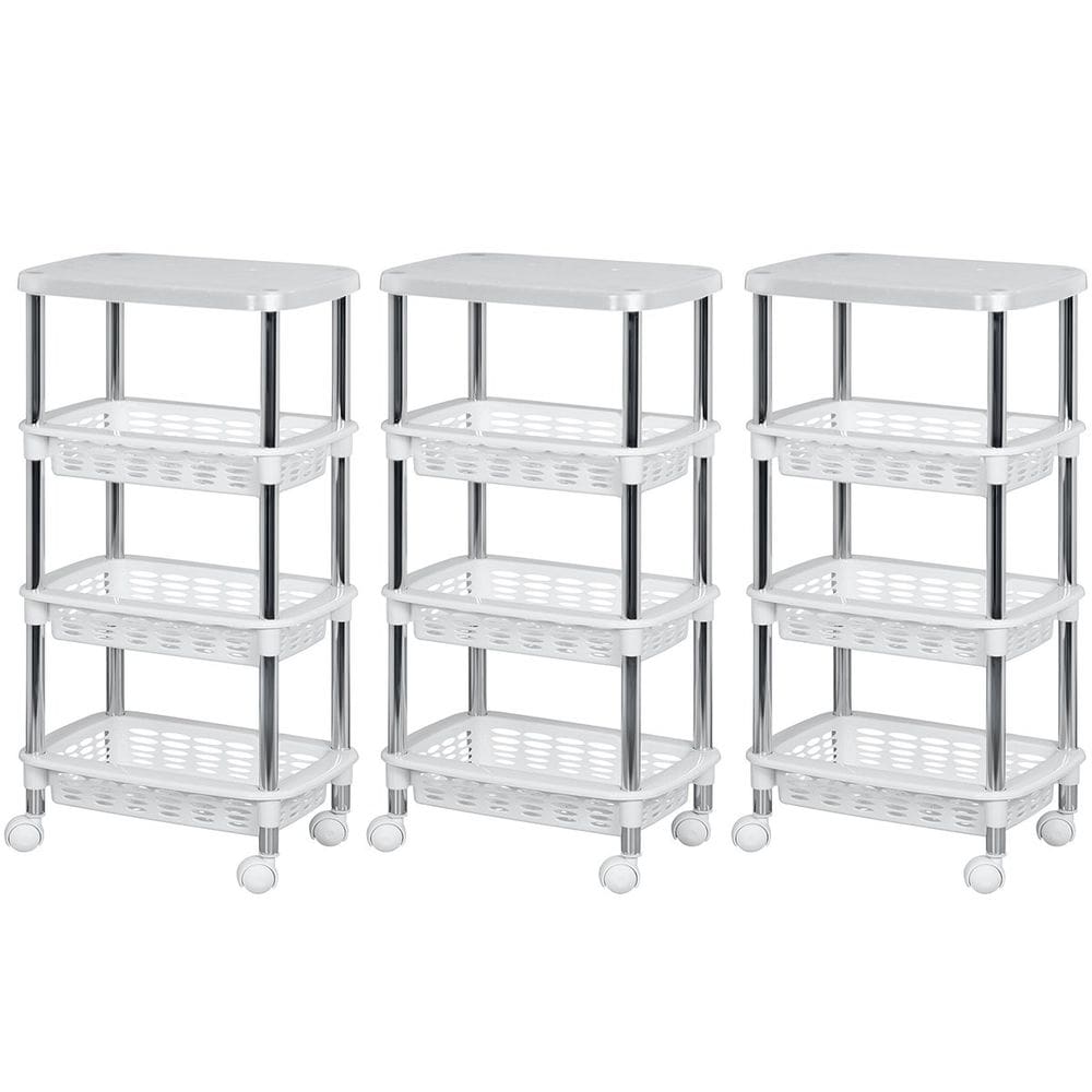 Kit 3 Fruteiras para Cozinha Móvel com 3 Prateleiras Alice