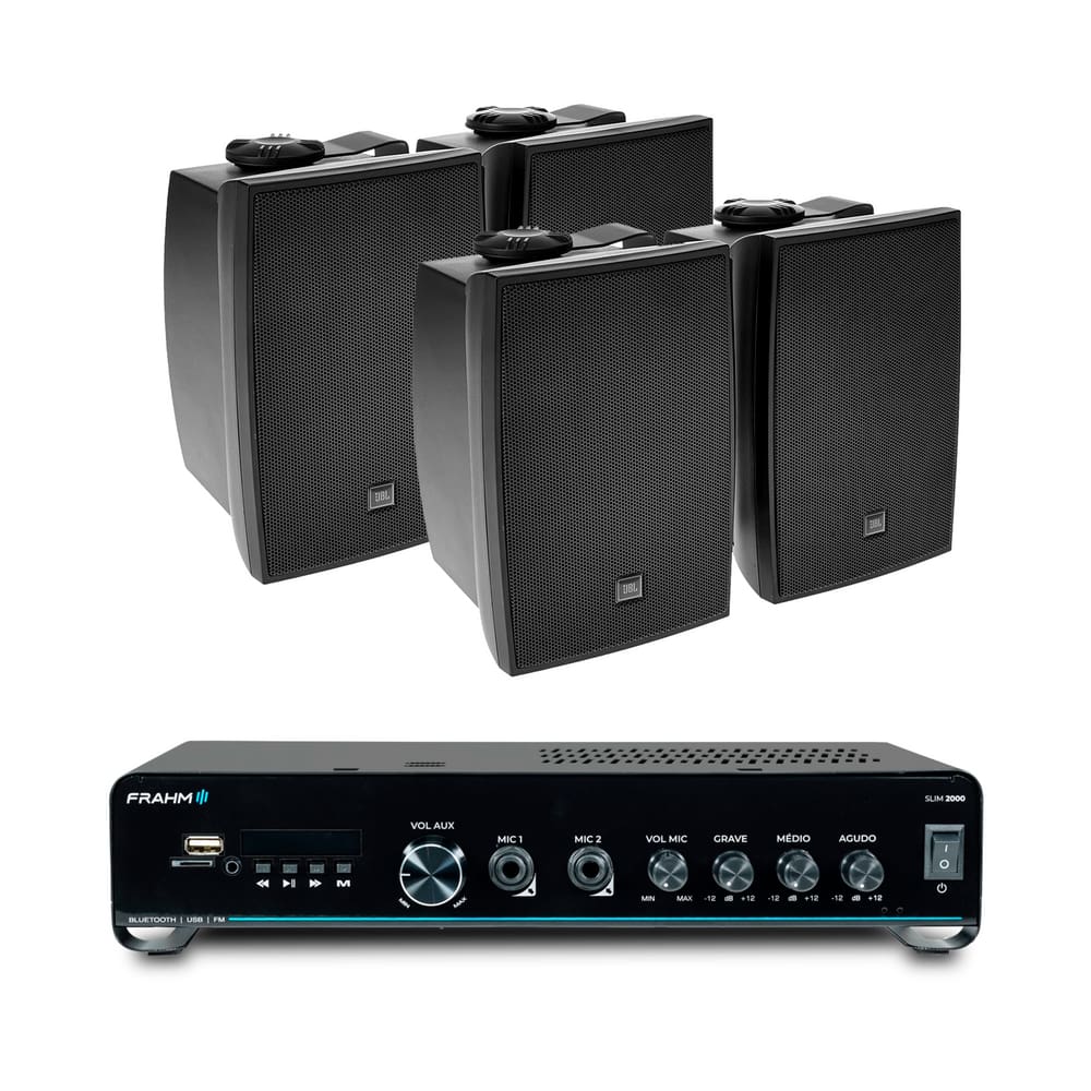 Kit Amplificador Slim 2000 G5 + 4 Caixas C321