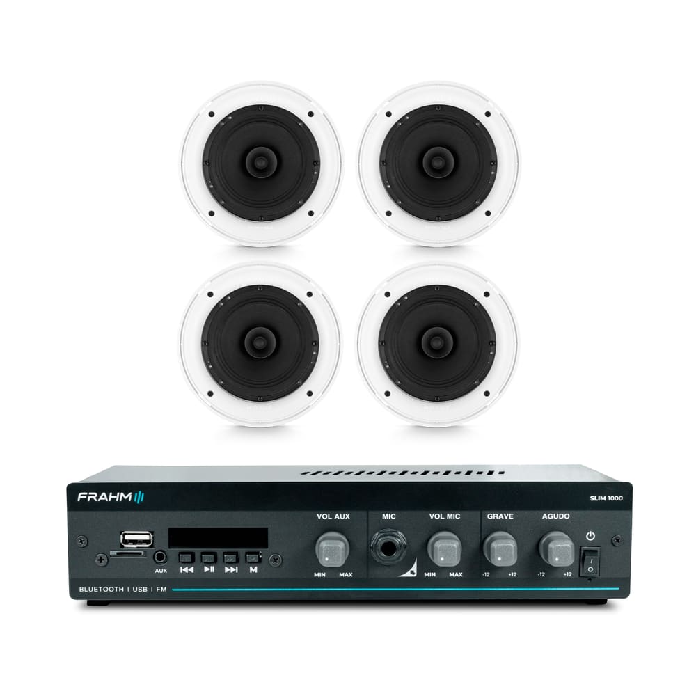 Kit Slim 1000 G5 + 4 Arandelas 6FR Redondas 40w Frahm