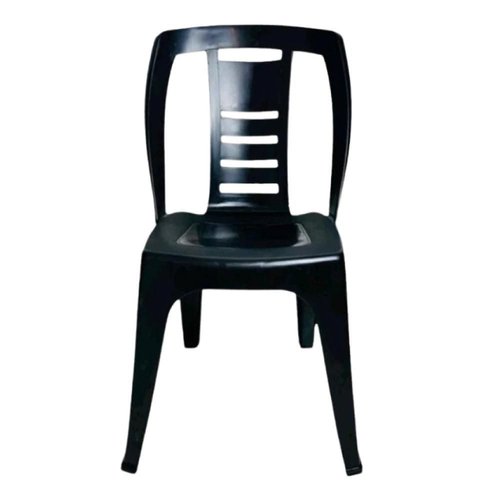 Cadeira Plástica Dolfin Preta Empilhável Resistente