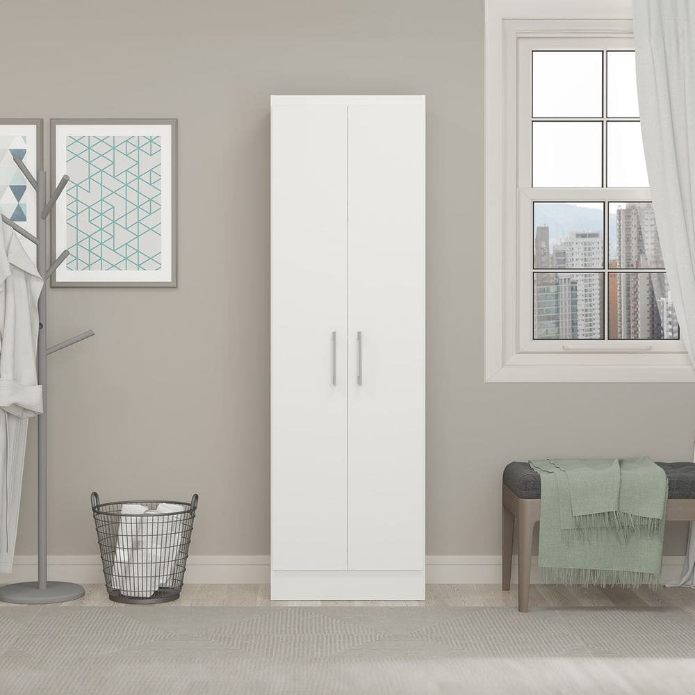 Armário Multiuso com 2 Portas 52x170Cm MDP Branco 3000 MENU