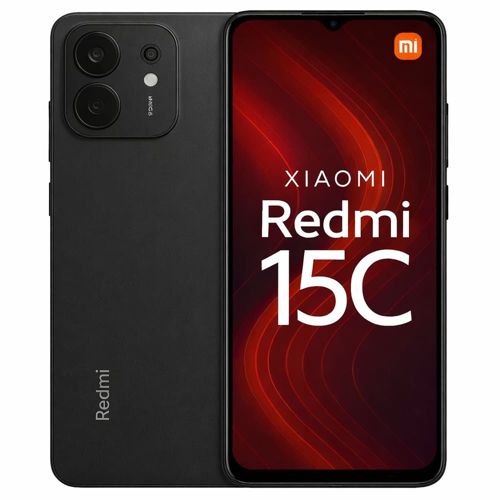 Smartphone Celular Xiaomi Redmi 15C, 256GB, 8GB RAM, Câmera 50MP, Tela 6,7, Android 14, Bateria 5000mAh, Dual SIM, Preto
