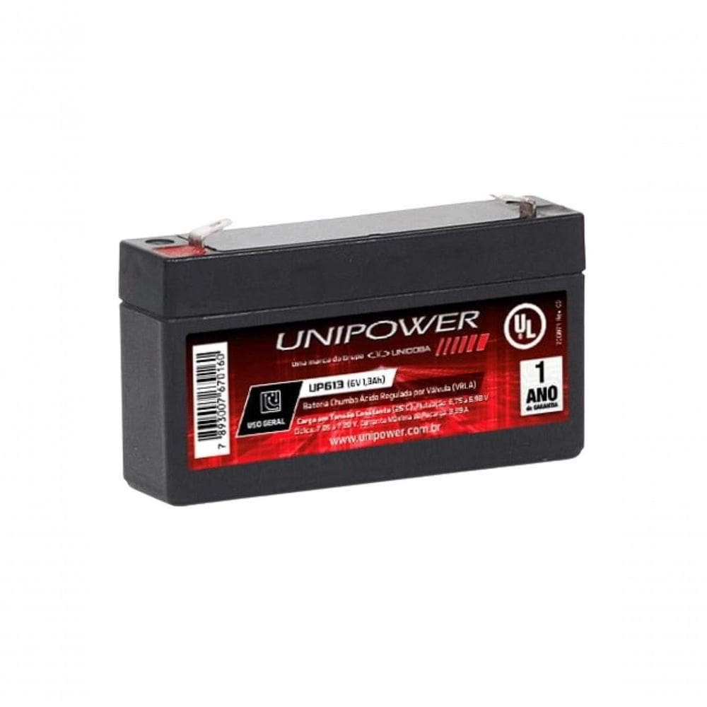 Bateria Estacionaria Unipower Up613 6v 1.3 Nao Automotiva
