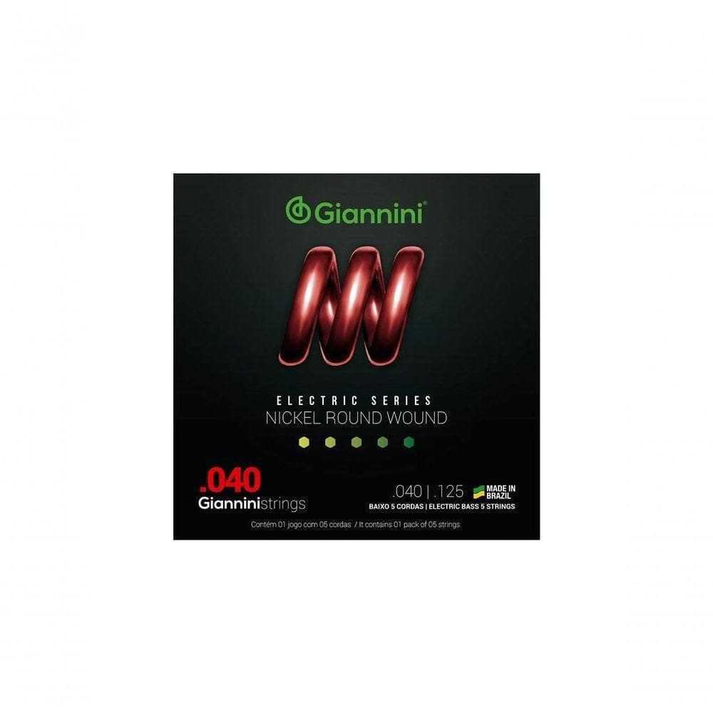 Encordoamento Contra Baixo Elétrico 5 Cordas .040