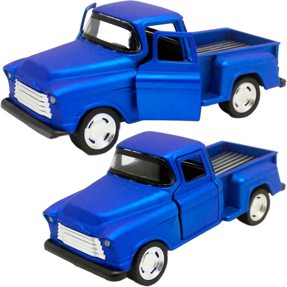 Carro Caminhonete Miniatura Metal Azul Colecionável Fricção