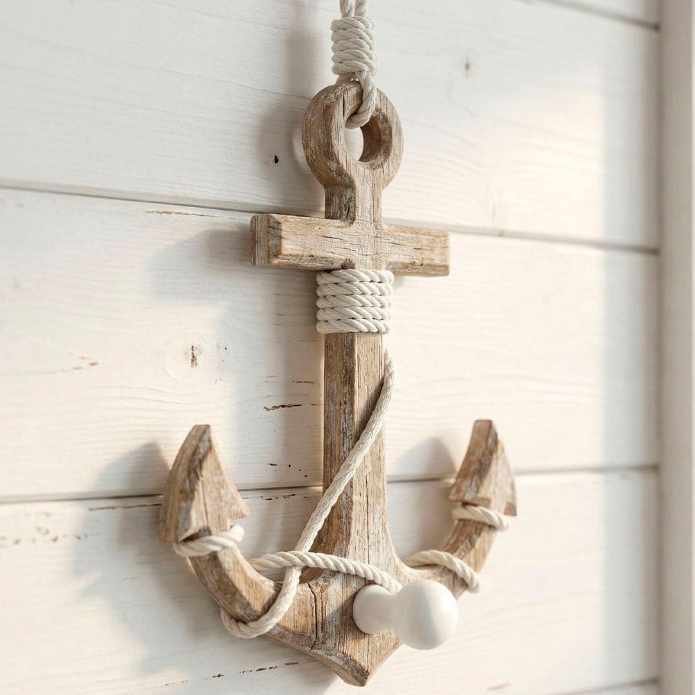 Âncora Marítima Náutica Decoração Casa De Praia Mar 18x15cm