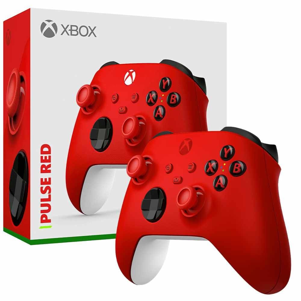 Controle Xbox Sem Fio Pulse Red Series X/S One PC Bluetooth USB-C - Vermelho