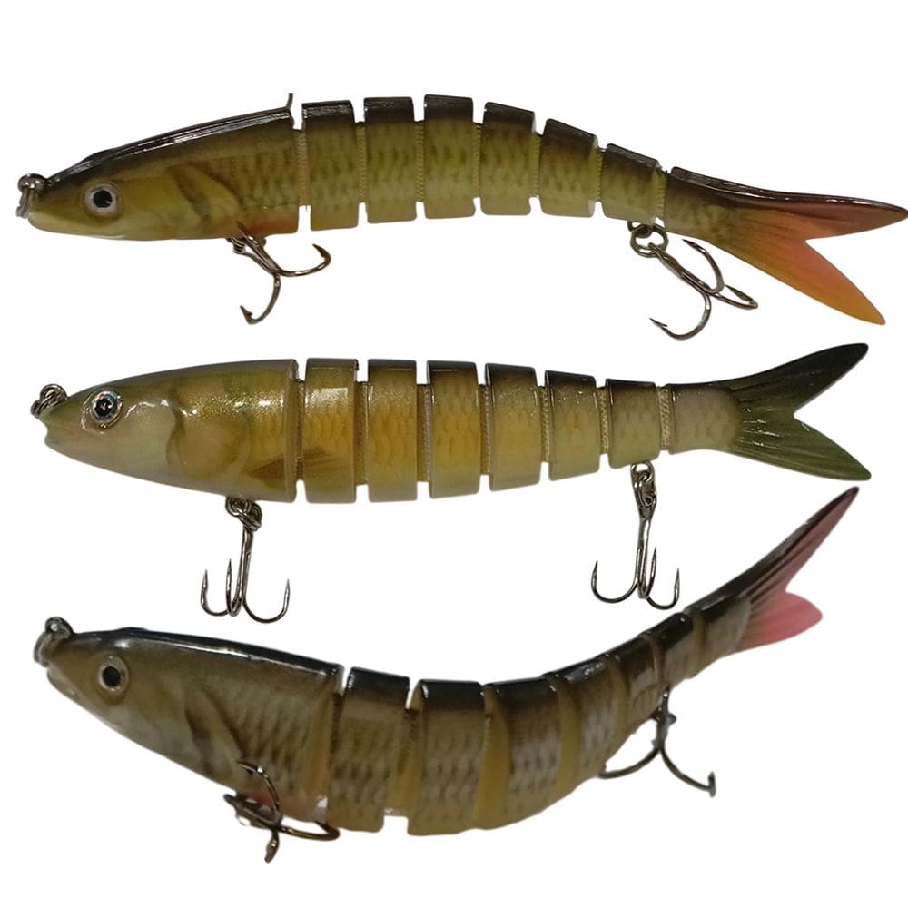 Isca Artificial 3 Peixe Articulada Pesca Pescaria Lambari Robalo Tucunare Traira Tainha Mar Rio Lago Açude