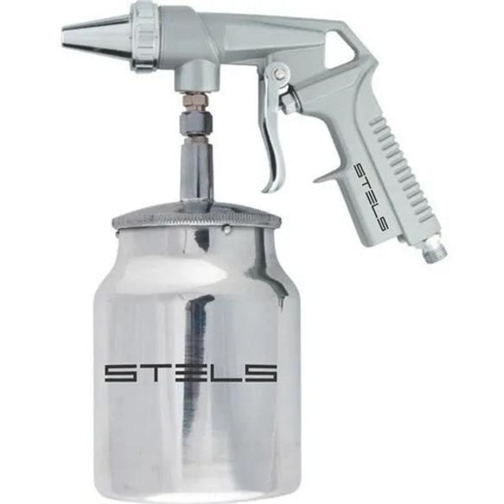2X Pistola Jateamento De Areia Com Tanque Baixo 1000 Ml Stel