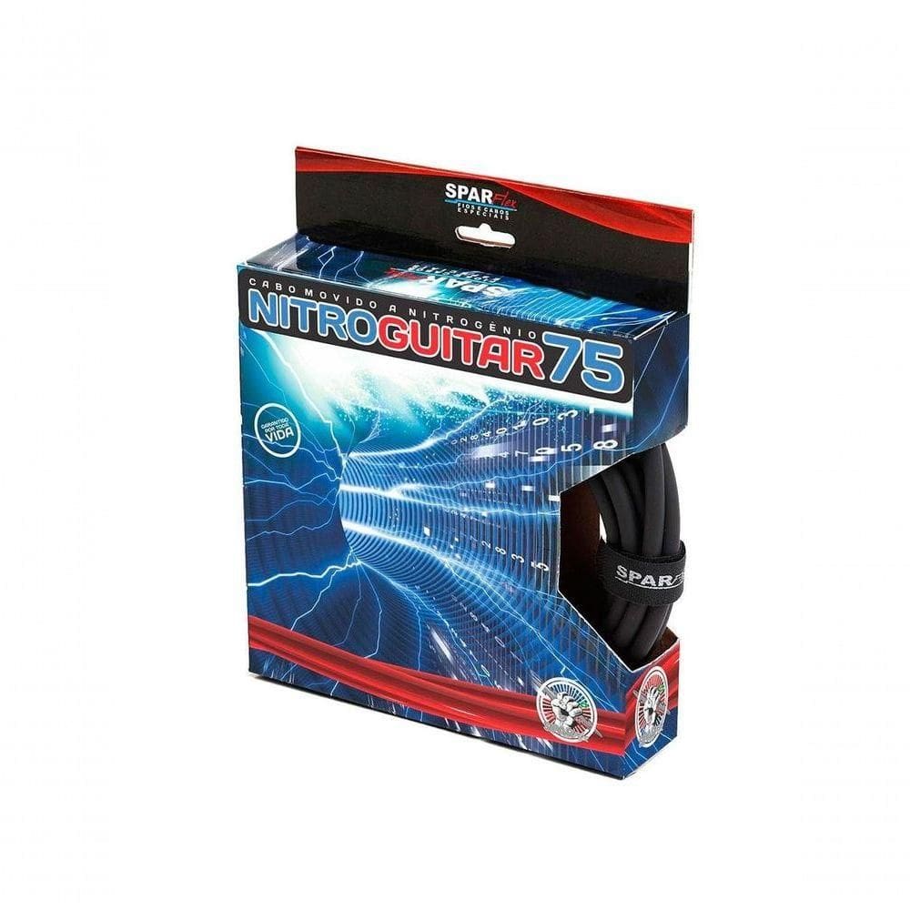 Cabo Guitarra Sparflex Nitro 5m Preto