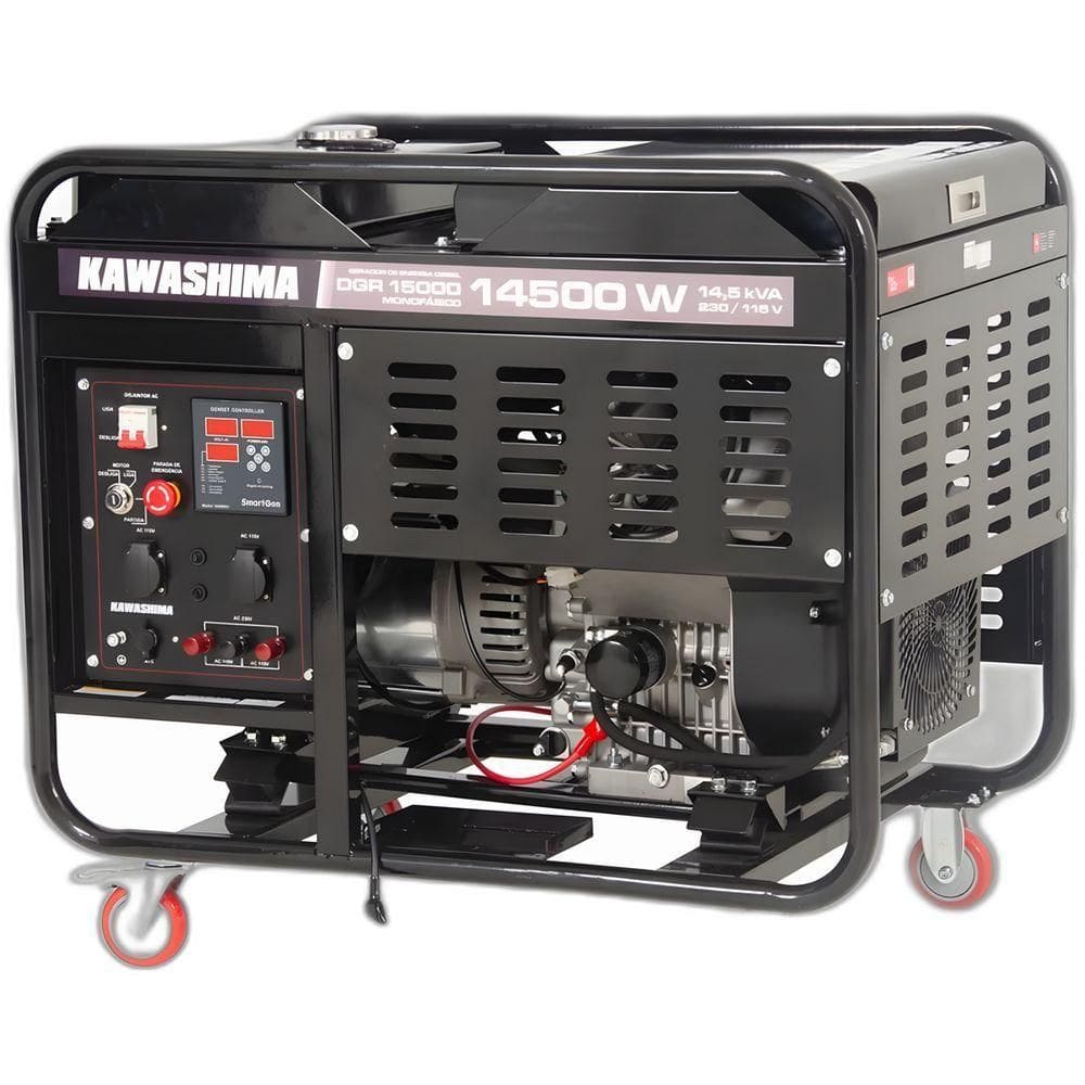 Gerador à Diesel Dgr-15000 Monofasico 14,5kw Kawashima