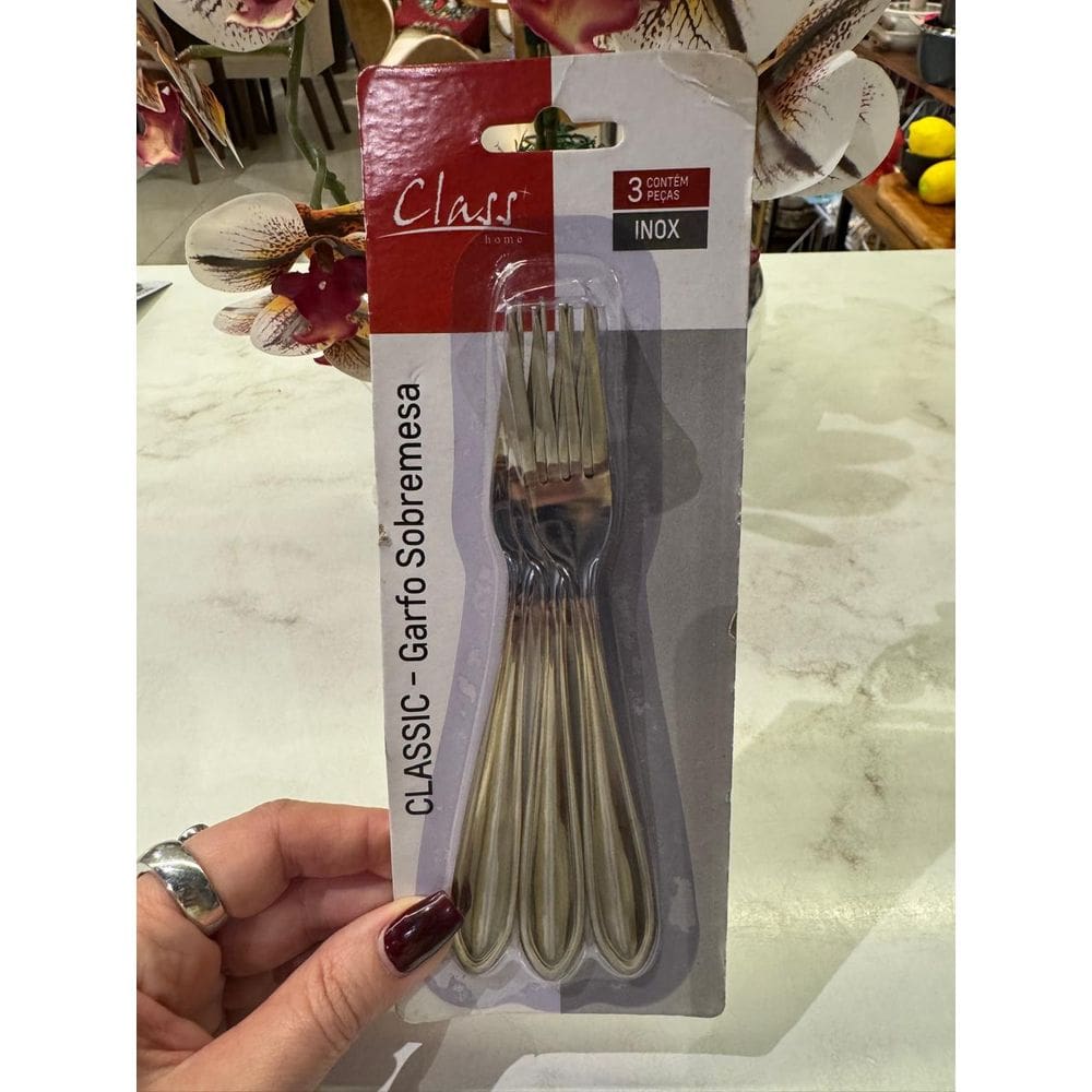 Jg 03 Pc Garfo Sobremesa Inox Classic 16,8Cm