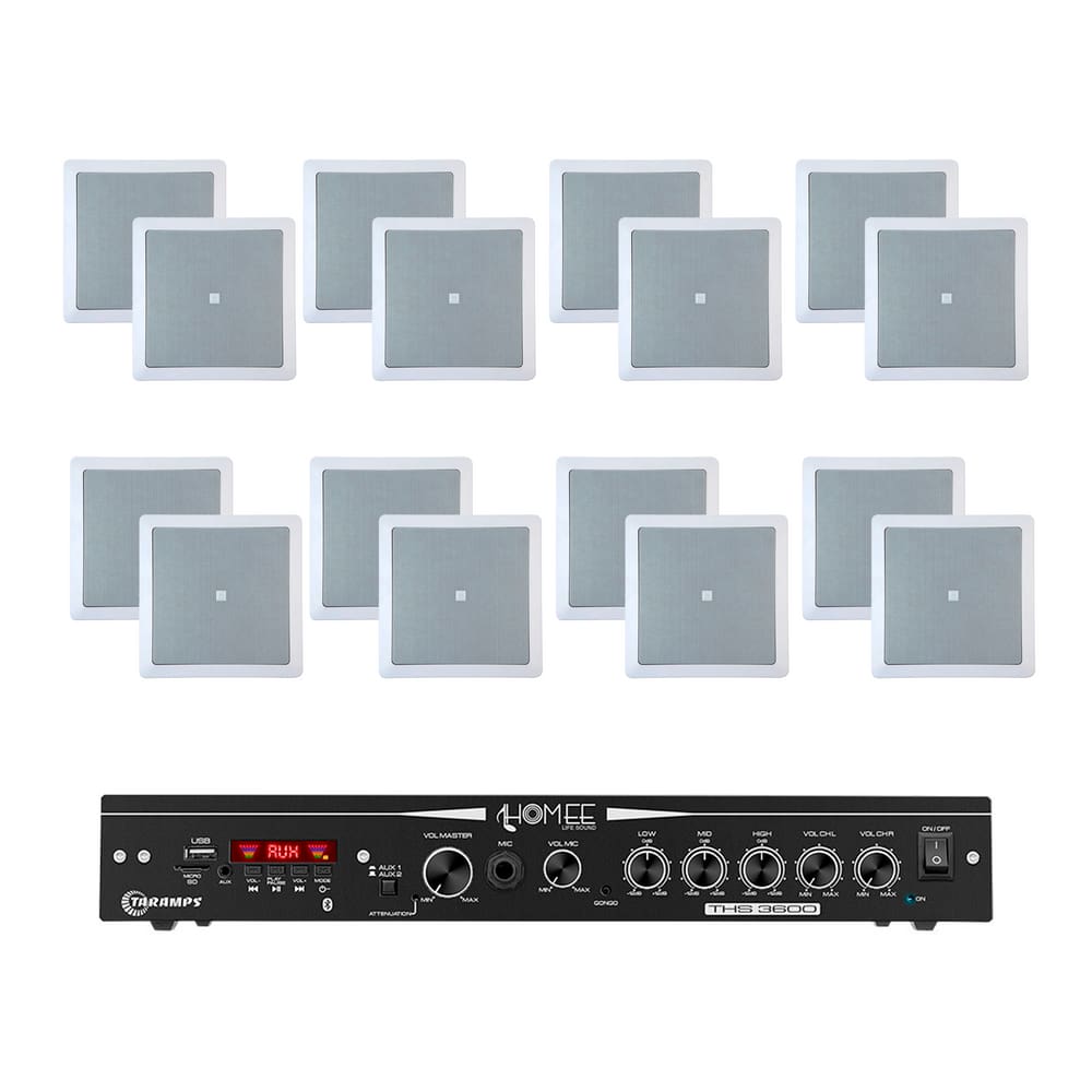 Kit Amplificador THS 3600 Taramps + 16 Arandelas 6co1q