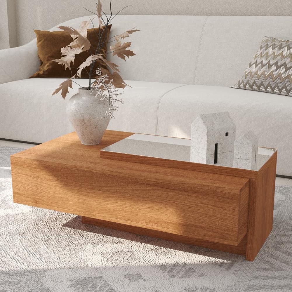 Mesa de Centro Movelove Milão com Espelho Jequitibá