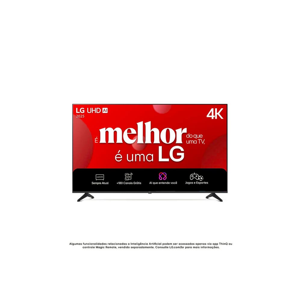 TV Smart LG 43UA7500PSA 4K UHD 43” Bluetooth 5.0 60Hz a7 AI Sound Pro Preto