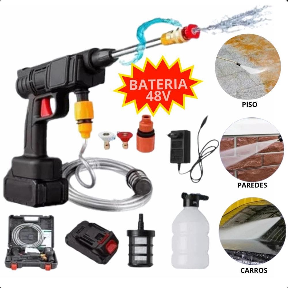 Pistola Alta Pressão Portátil Recarregável Carros