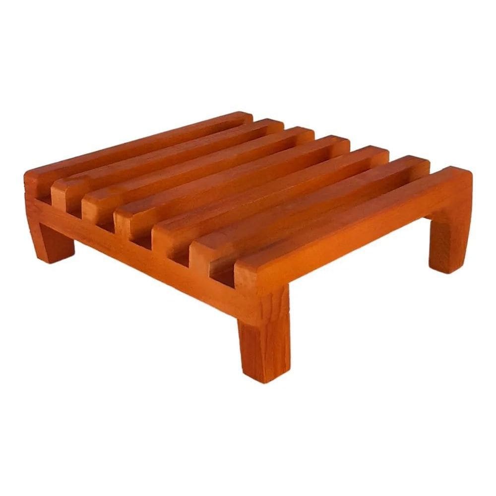 2X Suporte De Chão Para Vasos De Plantas Madeira Pinus Trata