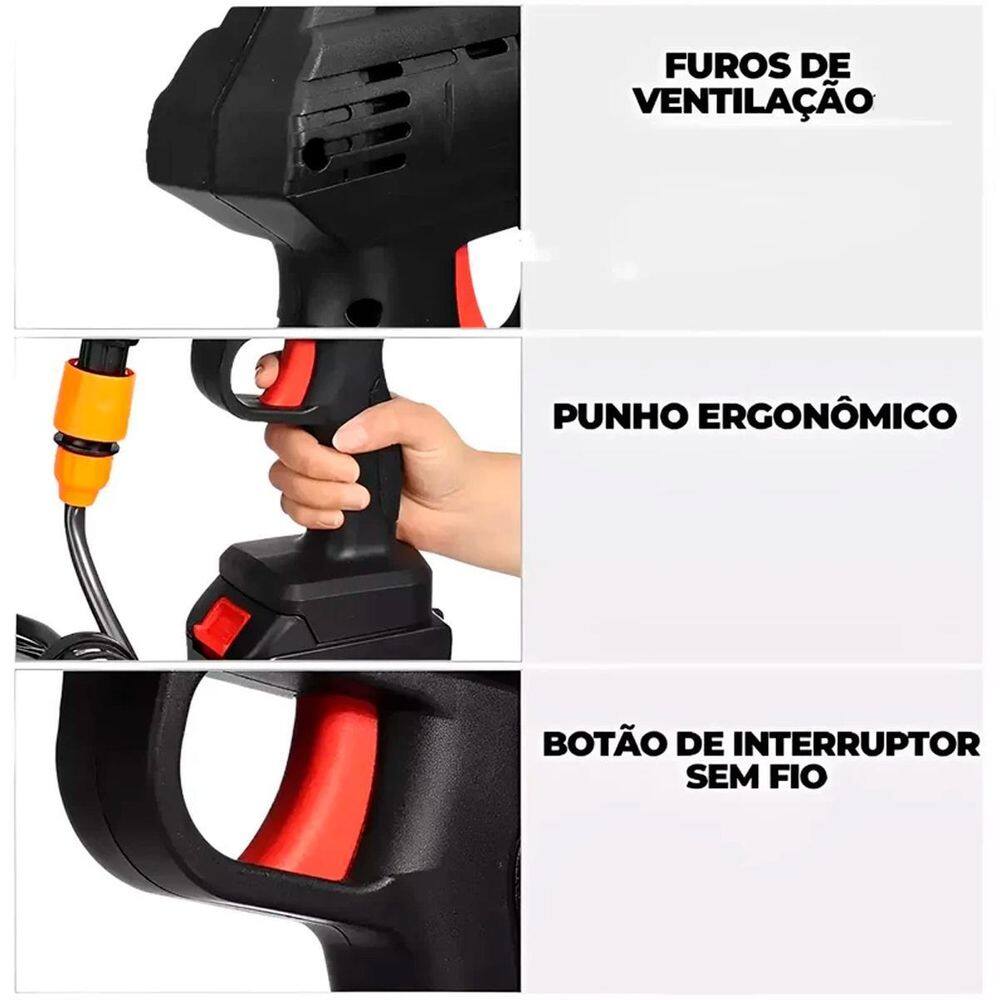 Lavadora Pressão Compacta Com Jato Para Calçada