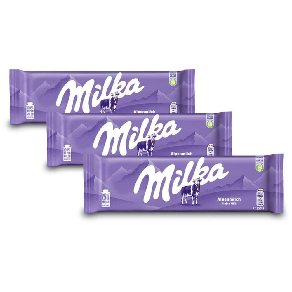 Chocolate Milka Alpine Milk Kit 3 Barras De 250G