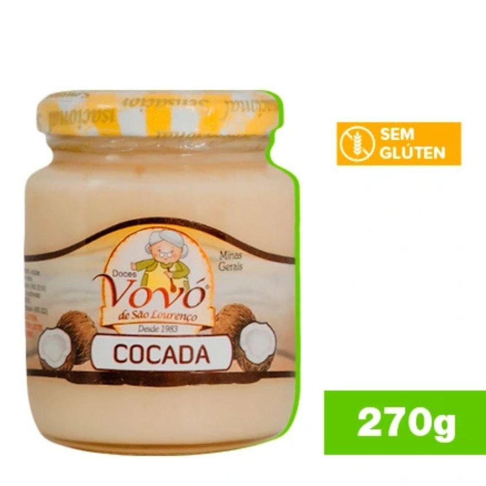 Cocada Pura 270G Doces Vovo