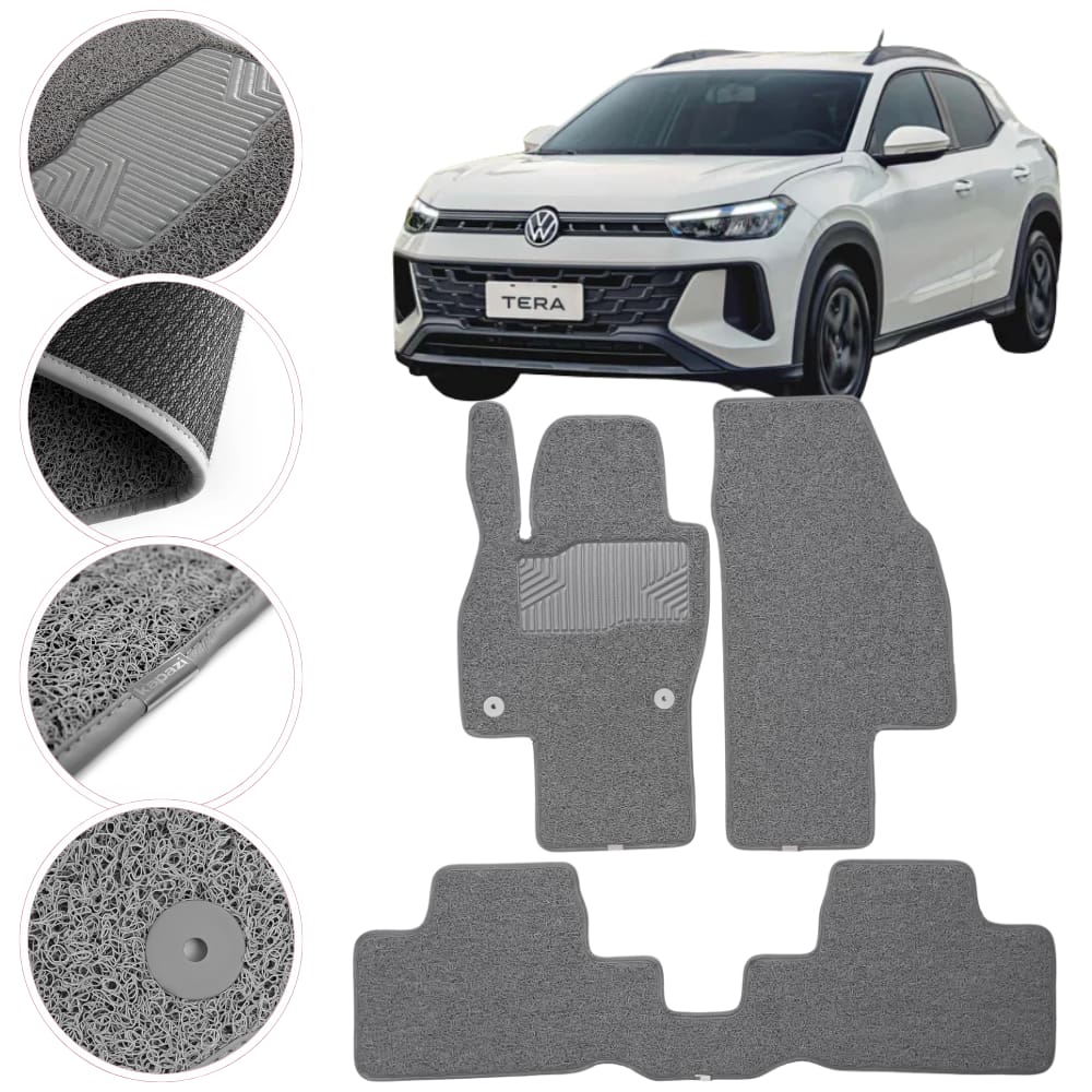 Tapete Kapazi Automotivo Premium Vw Tera 2025 + Cinza