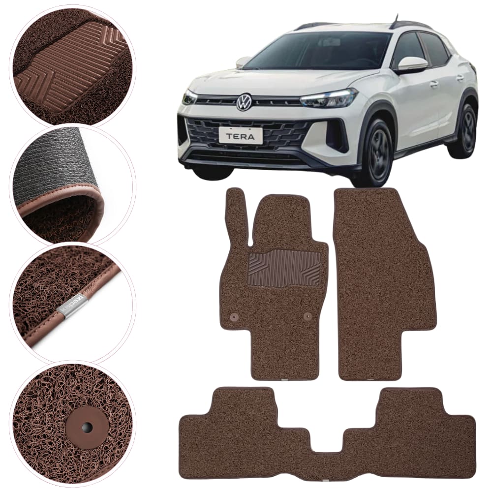 Tapete Kapazi Automotivo Premium Vw Tera 2025 + Marrom