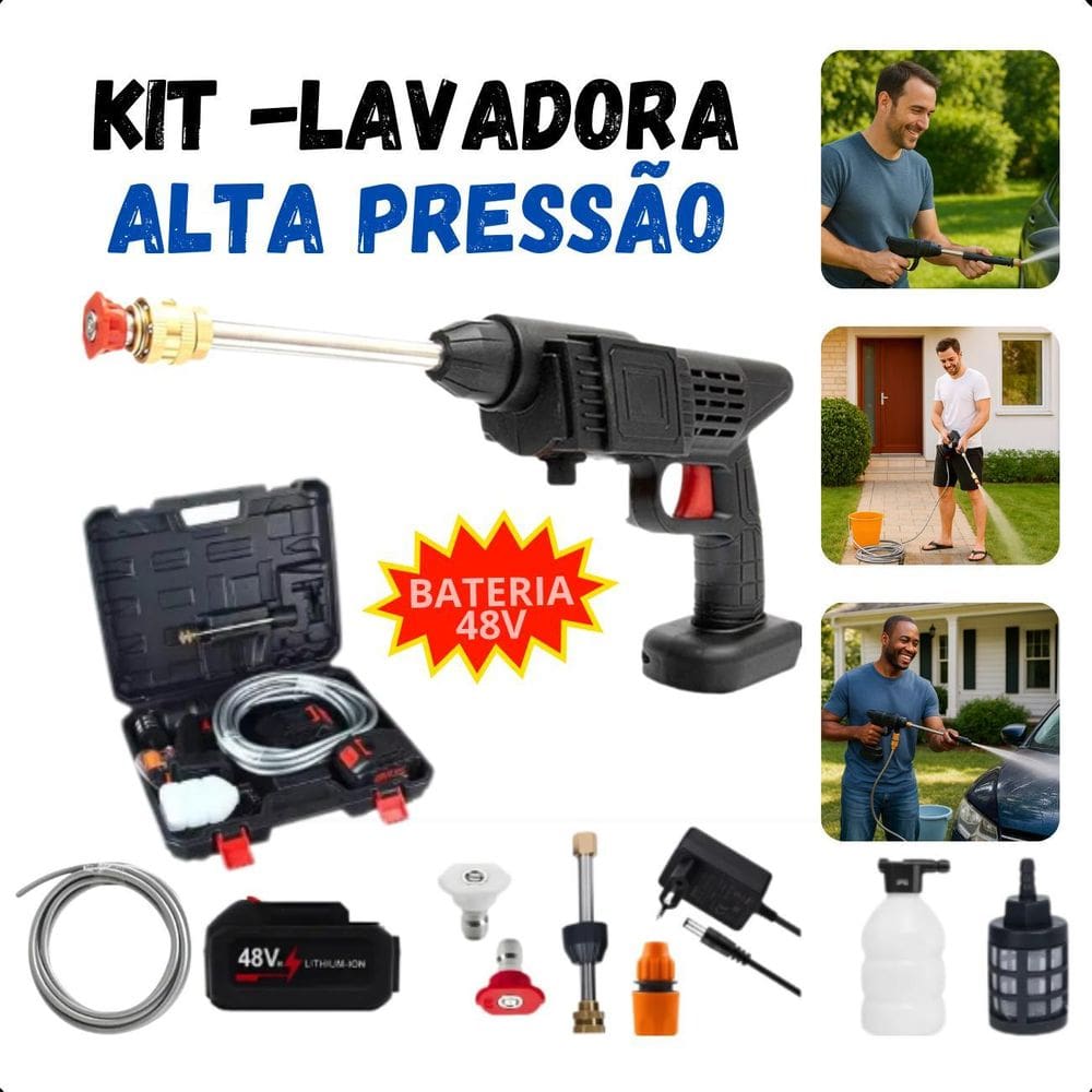Lavadora Alta Pressão Portátil Potente E Compacta