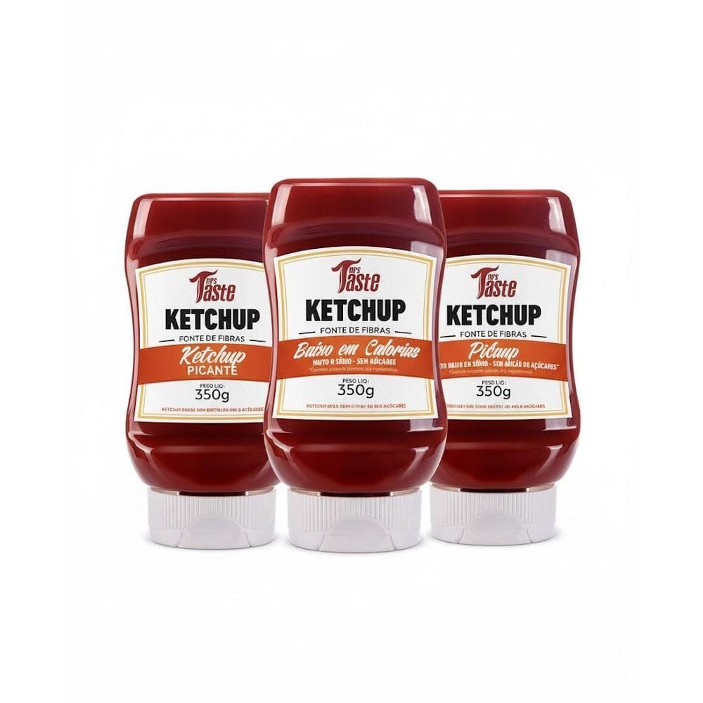 Kit 3 Molho Ketchup Tradicional 350G Saudavel Zero Açucar
