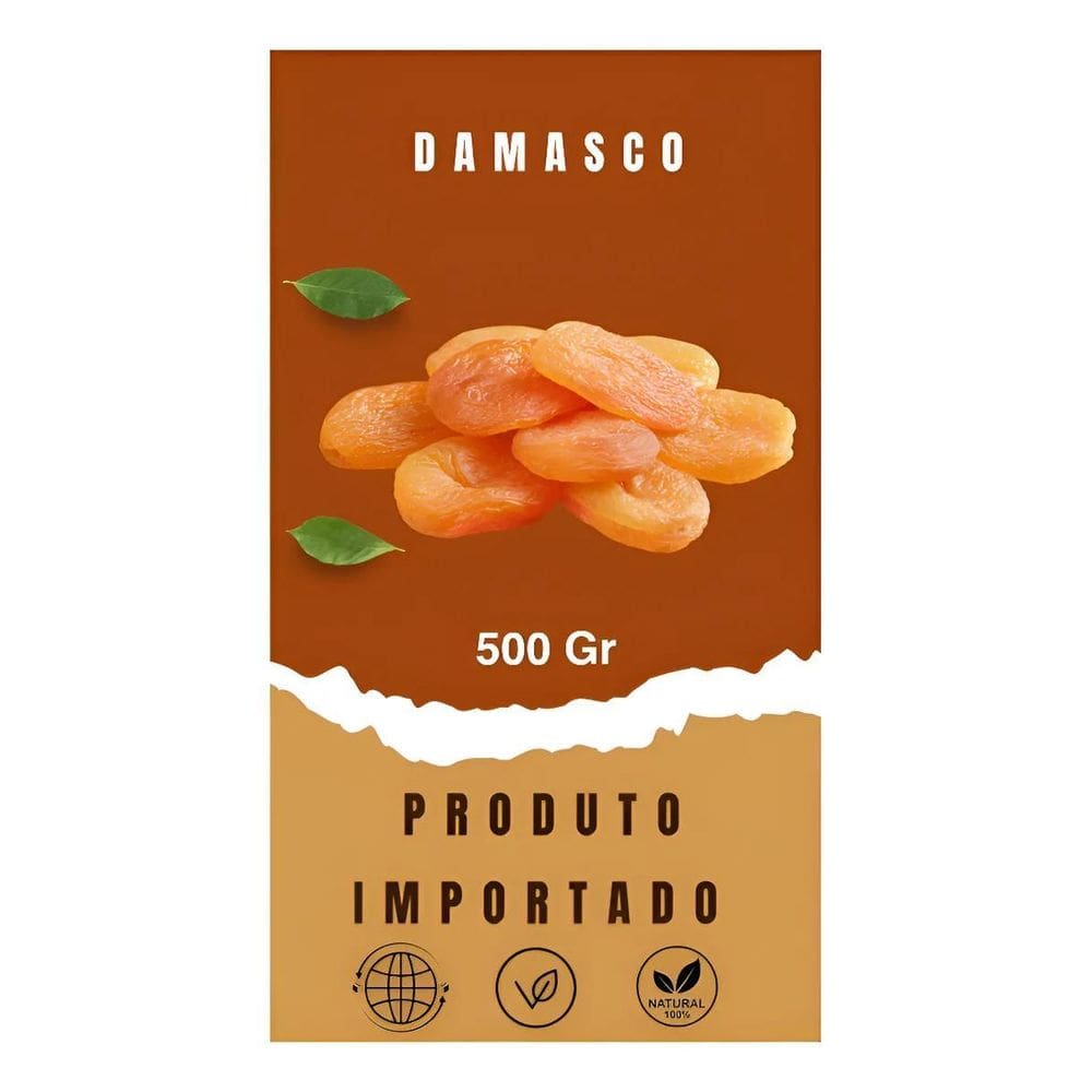 Damasco Turco Importado 500Gr Safra Nova Fruta Seca Turquia