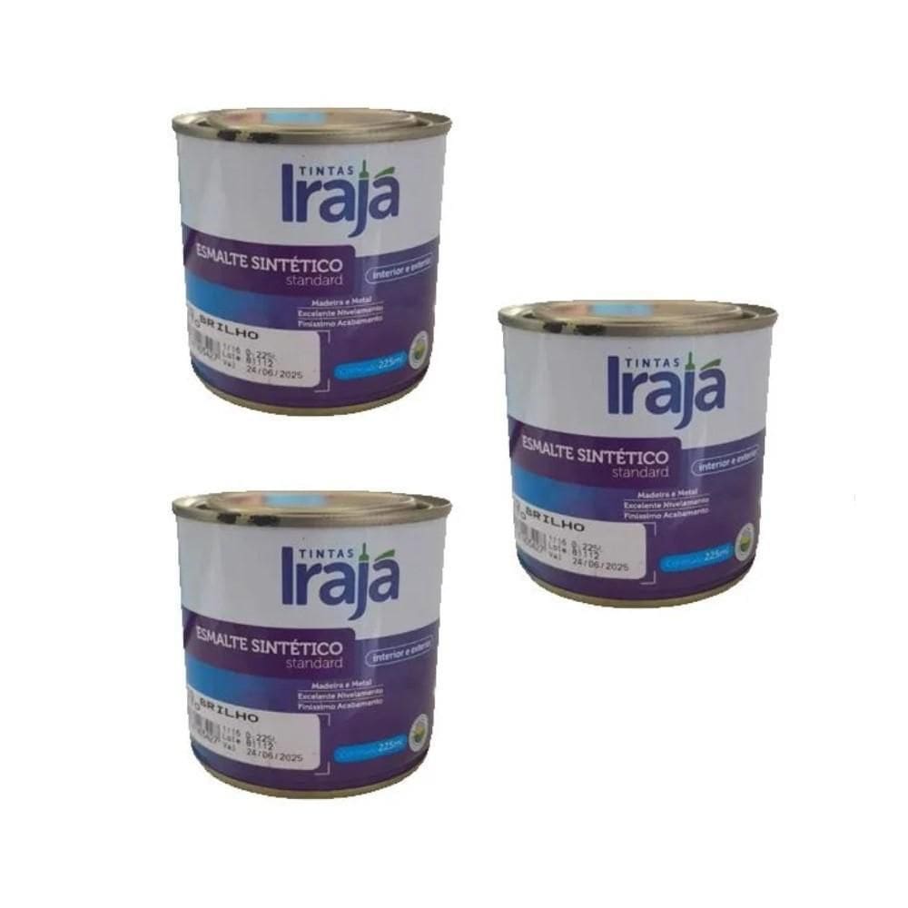 Kit 3 Zarcão Anticorrosivo Esmalte Sintético 225Ml Irajá